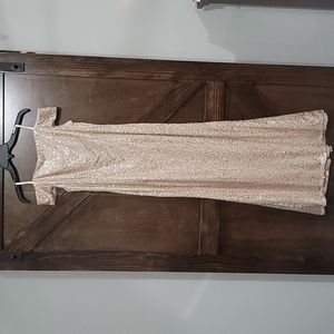 Champagne colored sequins formal size 10